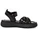 Black Leather Casual Open Sandals Sandali Pelle Scarpe Donna Nero Eu 37, 1-28704-42 003 - Foto miniatura 3