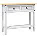 Tavolo Console In Pino Messicano Corona Bianco 90x34,5x73 Cm - Foto miniatura 1