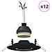 Faretti da incasso 12 pcs Rotondi GU10 Neri Ø90 mm Acciaio - Foto miniatura 4