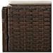 Lettino con Tetto Pieghevole Marrone 200x114x128 cm Polyrattan - Foto miniatura 8