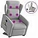 Poltrona Alzapersona Massaggi Reclinabile Grigio Nuvola Tessuto - Foto miniatura 1