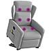 Poltrona Alzapersona Massaggi Reclinabile Grigio Nuvola Tessuto - Foto miniatura 3