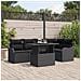 Set di divani da giardino da 6 pezzi con cuscini in polyrattan nero - Foto miniatura 2