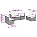 Set Divani da Giardino 7 pz con Cuscini Beige in Polyrattan - Foto miniatura 3
