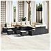 Set Divano da Giardino 13 pcs Nero e Crema 80 x 80 x 71 cm - Foto miniatura 2