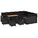 Set Divano da Giardino con cuscino 13 pcs Nero Poly Rattan - Foto miniatura 1