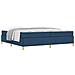 Letto a molle Blu e blu scuro e bianco 200 x 200 cm Tessuto - Foto miniatura 3
