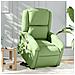 Poltrona Alzapersona Reclinabile Verde Chiaro in Velluto - Foto miniatura 2