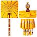 Parasol Balinese Giallo 180-190 cm Cotone, legno massello - Foto miniatura 9
