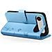 Custodia A Portafoglio Per Iphone Air Premium Design Fiori Farfalla, Blu Chiaro - Foto miniatura 2