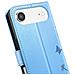 Custodia A Portafoglio Per Iphone Air Premium Design Fiori Farfalla, Blu Chiaro - Foto miniatura 4