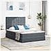 Letto con contenitore e LED Grigio scuro 140 x 190 cm Velluto - Foto miniatura 2