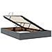 Letto con contenitore e LED Grigio scuro 140 x 190 cm Velluto - Foto miniatura 7