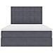 Letto con contenitore e LED Grigio scuro 140 x 190 cm Velluto - Foto miniatura 8