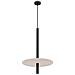 Lampada A Sospensione Feltro 1 Nero /beige Sl. 1879 - Moderno Lampada A Sospensione Beige /nero 126x30x30 Cm - Foto miniatura 2