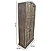 Armadio In Legno Fatto A Mano 90-100x37x170-195h Cm - Foto miniatura 4