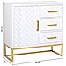 Credenza Con 1 Anta E 3 Cassetti In Legno E Metallo 80x34x80h Cm - Foto miniatura 3
