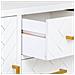 Credenza Con 1 Anta E 3 Cassetti In Legno E Metallo 80x34x80h Cm - Foto miniatura 6