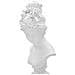 Scultura Statua Woman Con Piedistallo In Resina Bianca - Foto miniatura 5