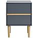 Tavolino Bisley Con 2 Cassetti In Legno Grigio Scuro 40×35×55 Cm - Foto miniatura 1