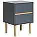 Tavolino Bisley Con 2 Cassetti In Legno Grigio Scuro 40×35×55 Cm - Foto miniatura 2