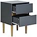Tavolino Bisley Con 2 Cassetti In Legno Grigio Scuro 40×35×55 Cm - Foto miniatura 3