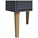 Tavolino Bisley Con 2 Cassetti In Legno Grigio Scuro 40×35×55 Cm - Foto miniatura 5