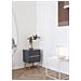Tavolino Bisley Con 2 Cassetti In Legno Grigio Scuro 40×35×55 Cm - Foto miniatura 6