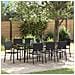 Set da Pranzo per Giardino con cuscino 9 pcs Nero polyrattan - Foto miniatura 2