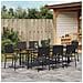 Set da Pranzo per Giardino con cuscino 9 pcs Nero polyrattan - Foto miniatura 4