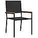 Set da Pranzo per Giardino con cuscino 9 pcs Nero polyrattan - Foto miniatura 6