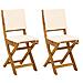 Sedie Bistro da Giardino 2 pcs Bianco Crema 38 x 46 x 85 cm - Foto miniatura 1