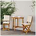 Sedie Bistro da Giardino 2 pcs Bianco Crema 38 x 46 x 85 cm - Foto miniatura 2