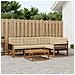 Set di divani da esterno con cuscino 5 pcs Naturale e Beige - Foto miniatura 2