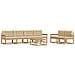 Set di divani da esterno con cuscino 6 pcs Bianco e Beige - Foto miniatura 1