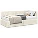 Struttura Letto Angolare con Materasso 2 pcs Crema Velluto - Foto miniatura 1