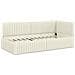 Struttura Letto Angolare con Materasso 2 pcs Crema Velluto - Foto miniatura 6