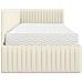 Struttura Letto Angolare con Materasso 2 pcs Crema Velluto - Foto miniatura 8