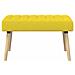 Panchina trapuntata a canale Giallo Chiaro 80 x 40 x 46 cm - Foto miniatura 4