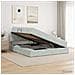 Letto con Contenitore Grigio Chiaro 160 x 200 cm Velluto - Foto miniatura 2