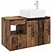 Set di mobili per il bagno 2 pz Legno antico - Foto miniatura 1