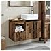 Set di mobili per il bagno 2 pz Legno antico - Foto miniatura 4