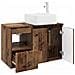 Set di mobili per il bagno 2 pz Legno antico - Foto miniatura 9
