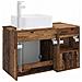 Set di mobili per il bagno 2 pz Legno antico - Foto miniatura 10