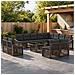 Set Divano da Giardino 13 pz Grigio e Grigio Scuro polyrattan - Foto miniatura 9