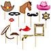 Kit Photobooth Western 12 Pezzi Taglia Unica - Foto miniatura 1