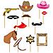 Kit Photobooth Western 12 Pezzi Taglia Unica - Foto miniatura 2