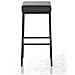Sgabello Bar Montreal Imbottito In Similpelle I Sgabello Panchetto Design Cucina Bar I Sgabello Bancone Alt. 80 CM Nero Metallo Nero - Foto miniatura 2