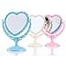 Makeup Mirror 2 Side Comestic Rotat Basamento Della Tabella Di Figura Di Plastica Dresser Cuore Specchi Cosmetici Tool-beige - Foto miniatura 2
