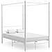 Letto A Baldacchino Bianco In Metallo 120x200 Cm - Foto miniatura 1